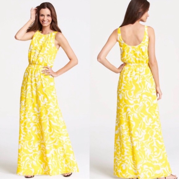 Ann Taylor Dresses & Skirts - ANN TAYLOR Yellow Sleeveless Maxi DRESS Size 10